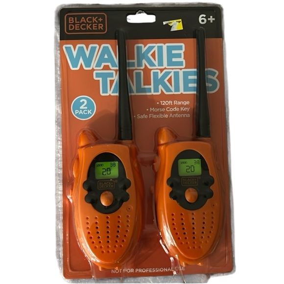 Black + Decker Walkie Talkies 2 Pack Brand New - Picture 1 of 3
